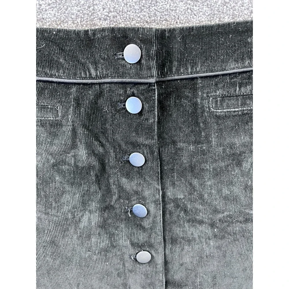 Wilfred Free Skirt Women's Size 4 Karmen Corduroy Button Front‎ Mini Black NWT